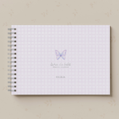 Livro do Bebê Menina - Borboleta Aquarelada