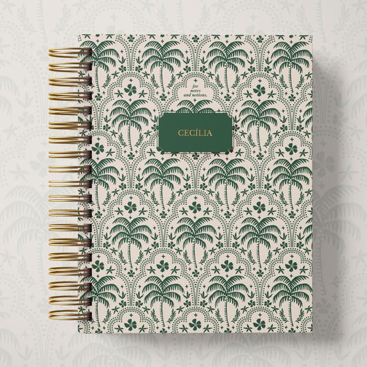 Caderno A5 Pautado - Tropical Verde